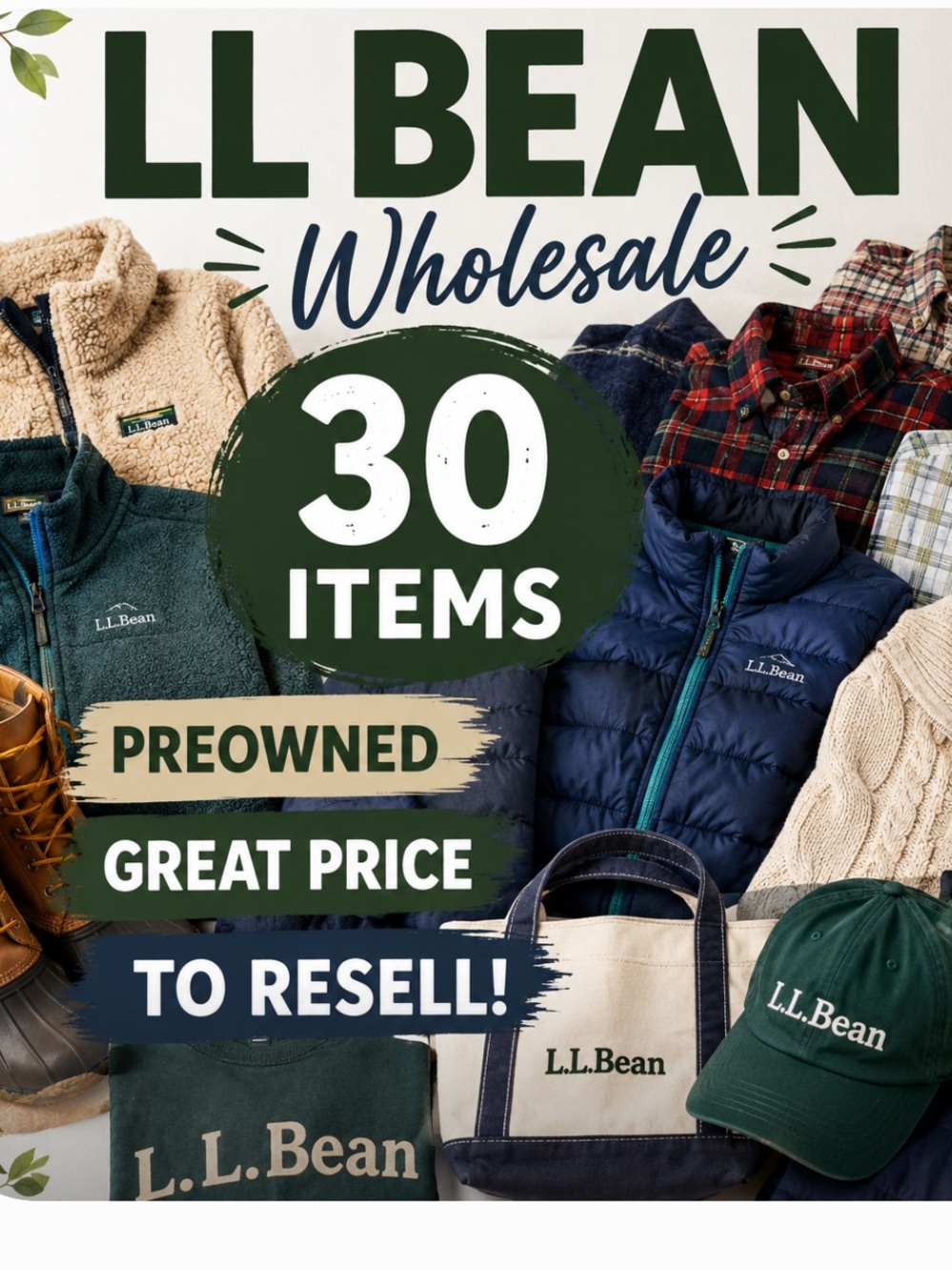 30 items LL bean vintage clothes jackets bean boots resell